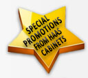 Ask about our Cabinet Promotions from HAAS Cabinets!!
